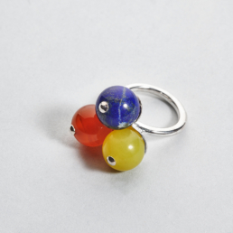silver ring 925 mobile beads fine stone