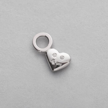 925 silver heart pendant for bag babysso Piercing